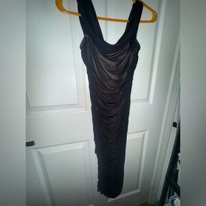 Fashion Nova Black Backless Dress